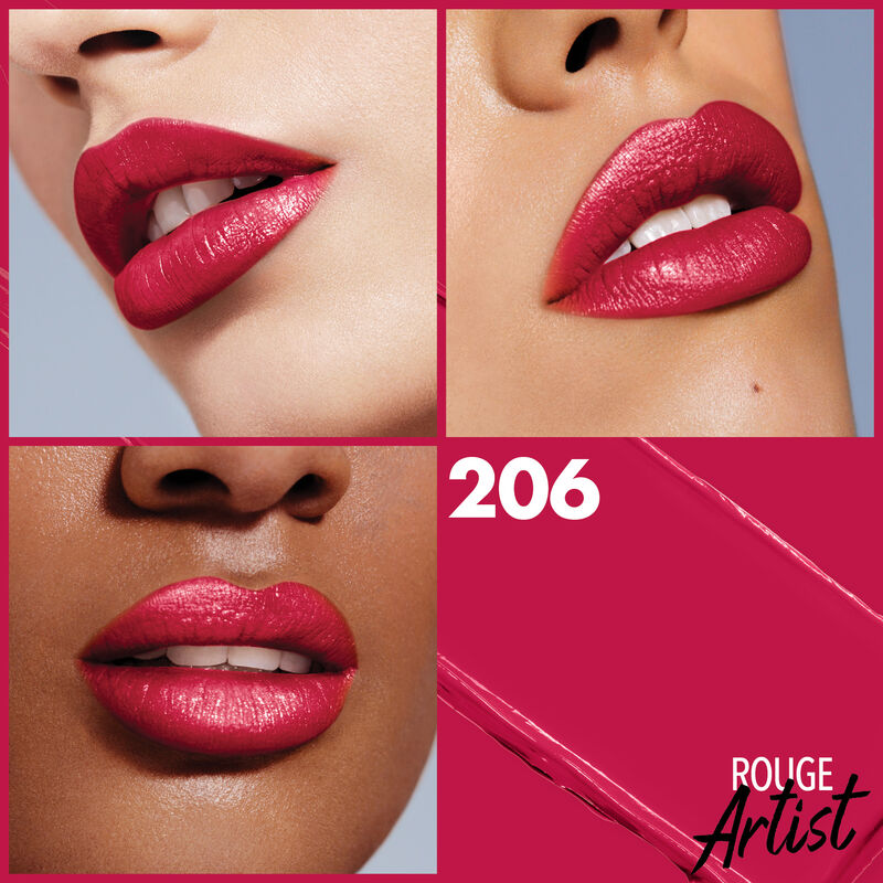 Make Up Forever Ladies Rouge Artist Intense Color Beautifying Lipstick 0.1  Oz # 206 Dragon Fruit Makeup 3548752169370 for Women